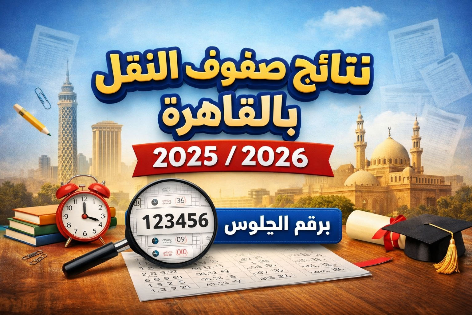 "نتائج النقل بالقاهرة 2025/2026 برقم الجلوس لجميع الصفوف الابتدائية والإعدادية"