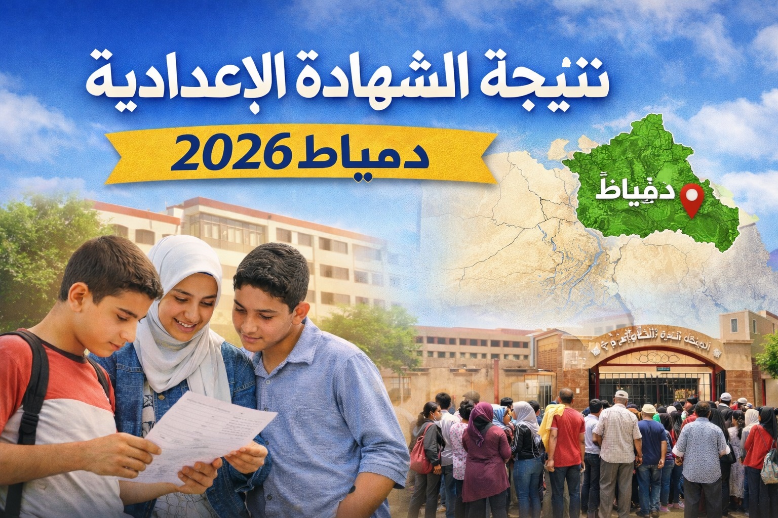 لينك مباشر.. نتيجة الصف الثالث الإعدادي محافظة دمياط 2026
