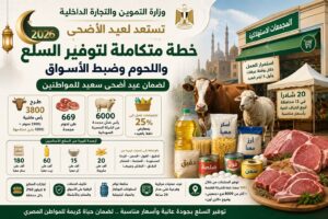 التموين تعلن خطة عيد الأضحى 2026.. طرح 3800 رأس ماشية وتخفيضات تصل لـ25% على السلع