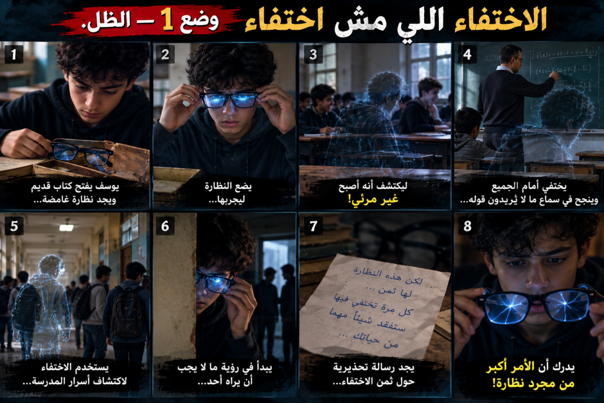 الطالب اللي لقى نضارة بتخليه يختفي.. لكن الصدمة كانت في الأنظمة التانية اللي جواها!