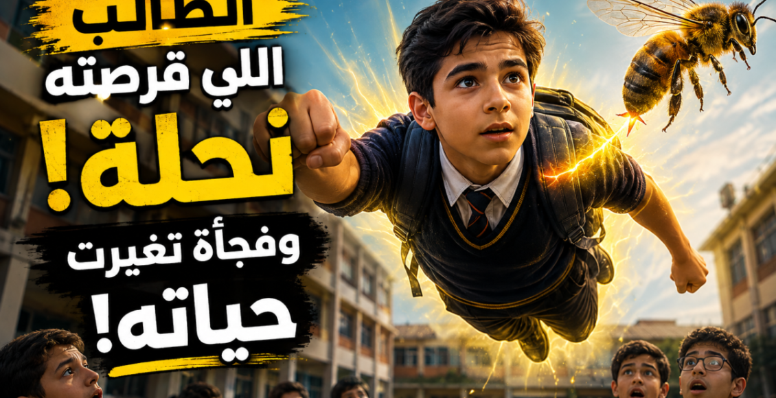قرصة نحلة غيّرت حياة عمر.. من طالب فاشل إلى بطل خارق في المدرسة!
