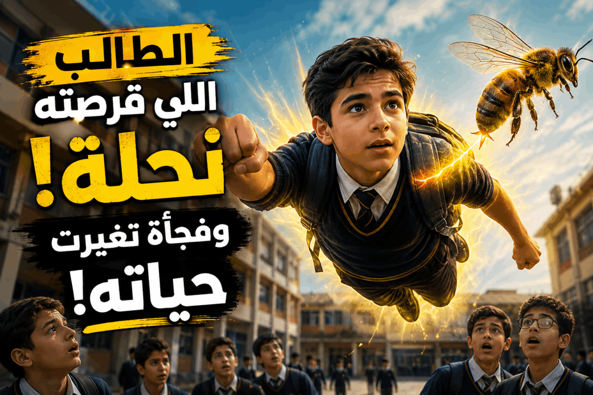 قرصة نحلة غيّرت حياة عمر.. من طالب فاشل إلى بطل خارق في المدرسة!