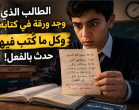 الطالب الذي وجد ورقة في كتابه 📖.. وكل ما كُتب فيها حدث بالفعل!